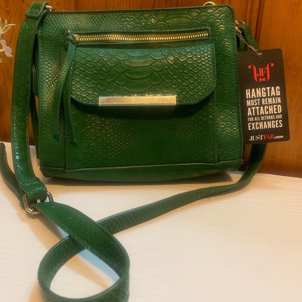 JustFab Green Crossbody Bag
